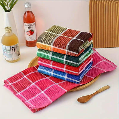 Set 4 paños cocina algodón absorbentes duraderos 26.8x16.5pulg