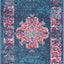 Alfombra estilo bohemio 1'10"x6' azul para dormitorio