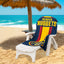 Toalla playa NBA oficial 30x60" multicolor azul