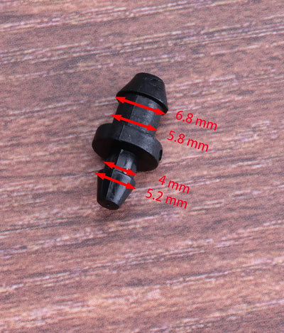 30 Tapones Riego Plástico Negro 1/4pulg Tubo Jardín