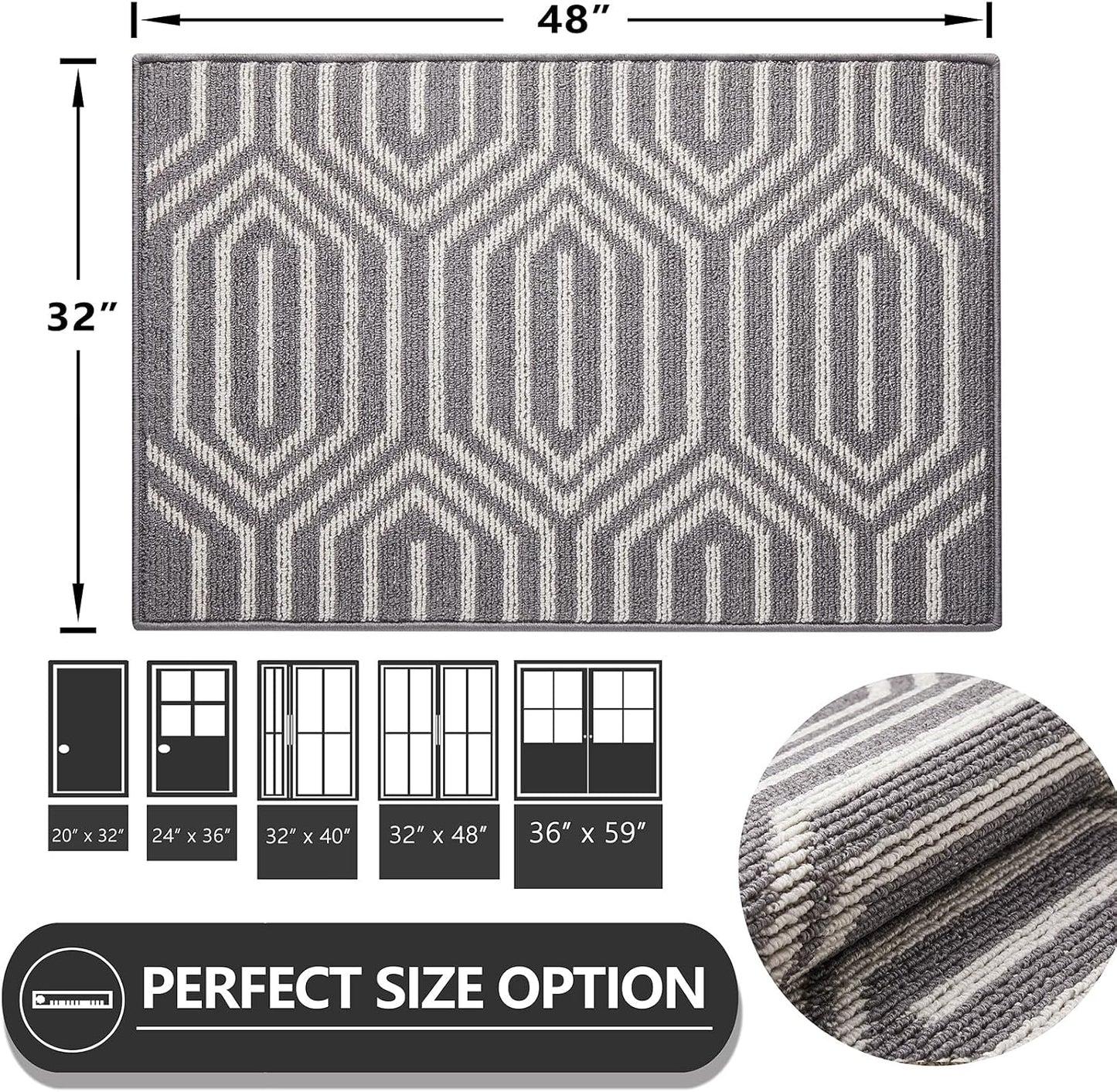 Alfombrilla peluche puerta trasera antiderrap gris lavable