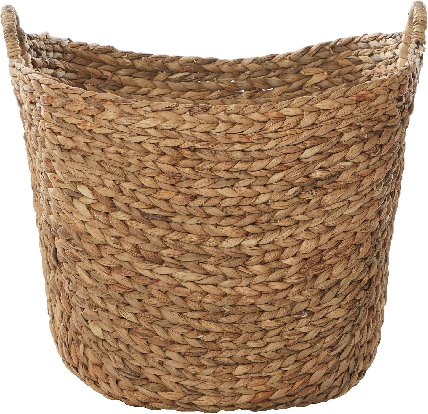 Cesta tejida almacenamiento 20x18x19" marrón