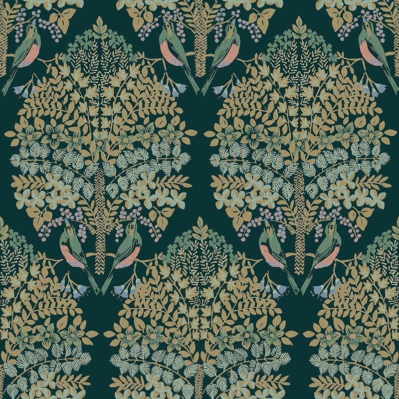 Papel tapiz Emerald Multi Otis color verde