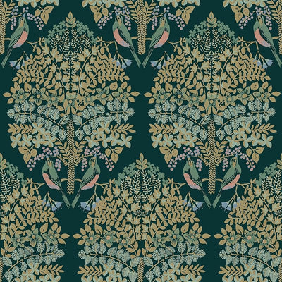 Papel tapiz Emerald Multi Otis color verde