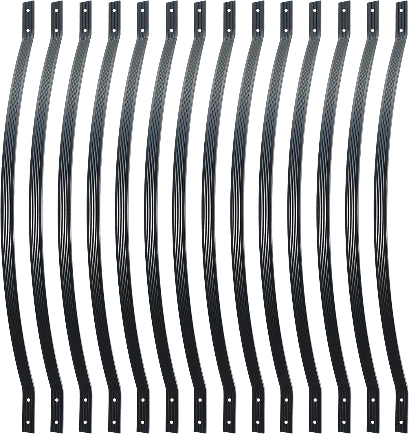 Balaustres aluminio ranurado 32pulg pack 25 negro mate