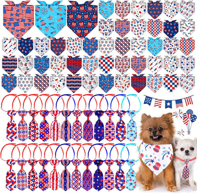 72 Pañuelos Perro Corbatas Patrióticas Bandera 4 Julio
