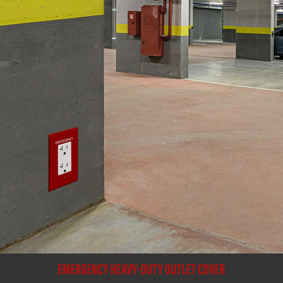Interruptor decorativo pared UL 4.88x3.11" rojo