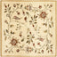 Alfombra cuadrada 5ft3pulg marfil y multicolor no se
