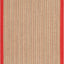 Alfombra sisal rayas borde 2'6"x4' óxido