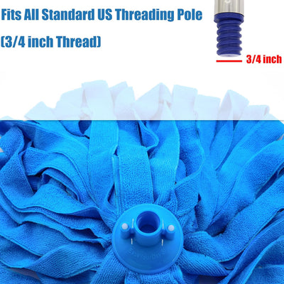 Repuesto cabezal trapeador microfibra rosca 3/4 pulg