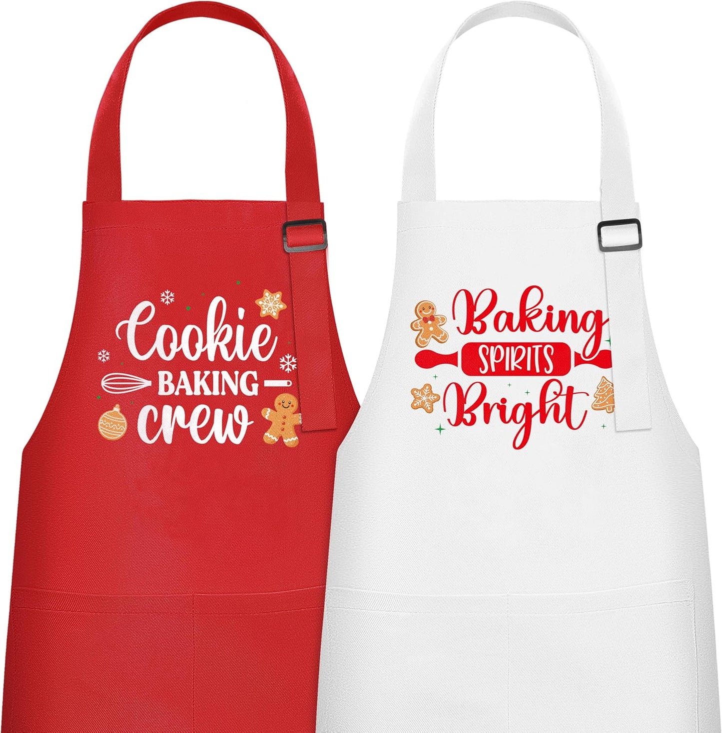 Delantales Navidad para Parejas con Bolsillos Regalo