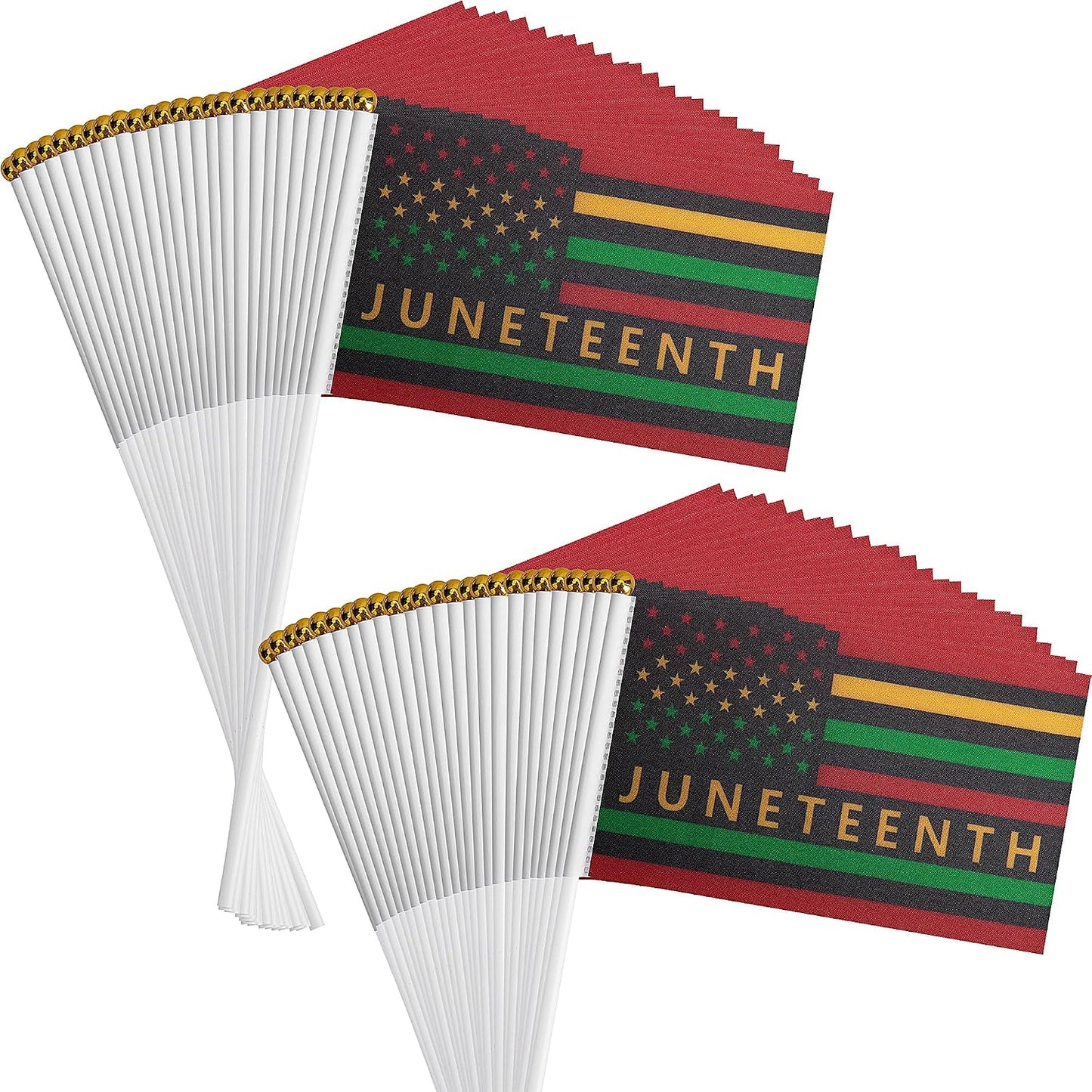 50 Banderas Mano Juneteenth Mini Decoración Eventos