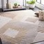 Alfombra decorativa 3x5ft beige y gris claro sala dormitorio