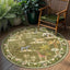 Alfombra redonda 4ft estampado selva verde antiderrap