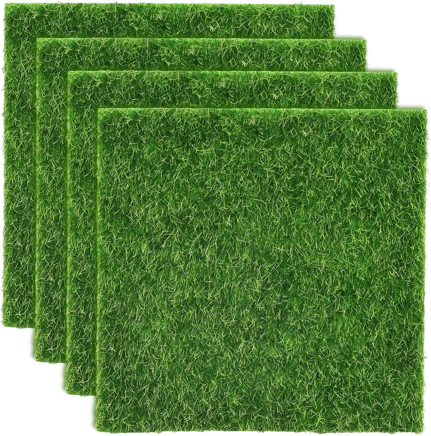 4 Pack Musgo Artificial 6x6pulg para Jardín Miniatura y Diorama