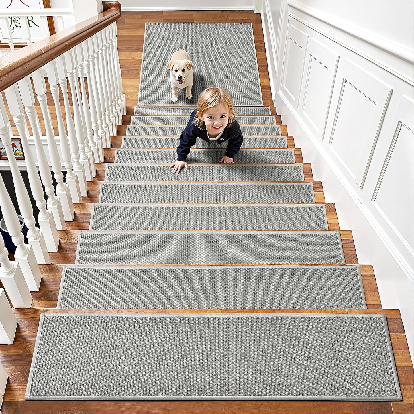 Tapete antiderrap escalones 15 pzas goma