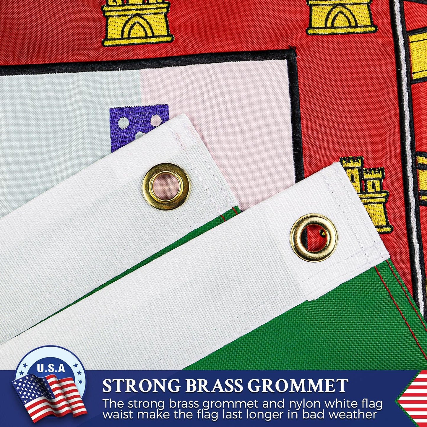 Bandera Portugal doble cara 3x5 nylon resistente exteriores