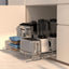 Organizador gabinete 24x21pulg estantes deslizables metal