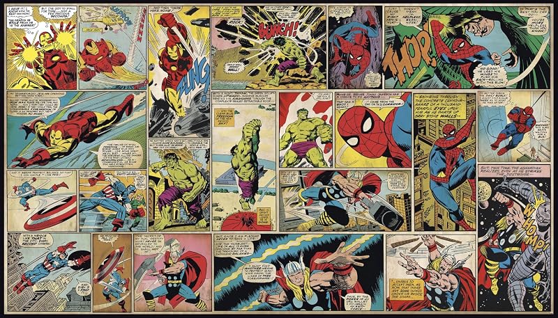 Panel pared Marvel 10.5x6ft extraíble rojo