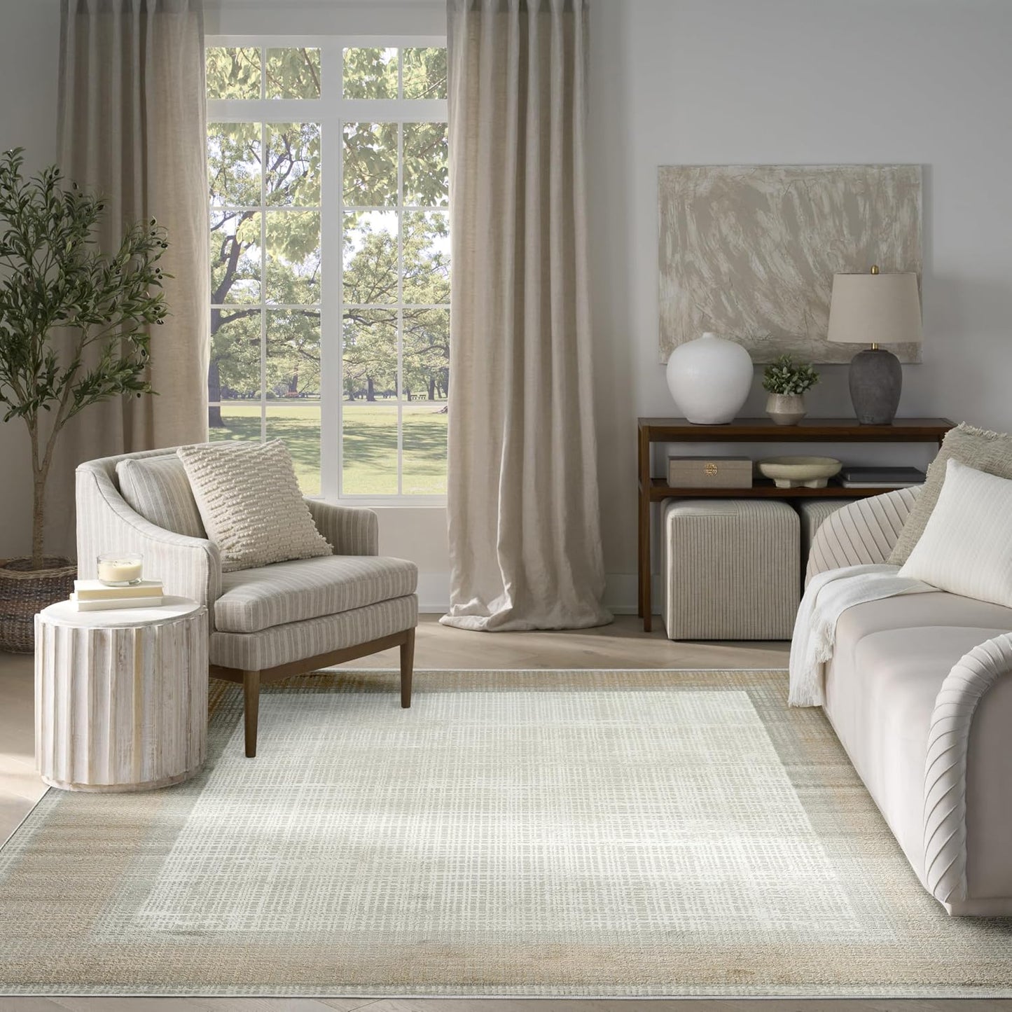 Alfombra gris 7x10ft para dormitorio sala comedor