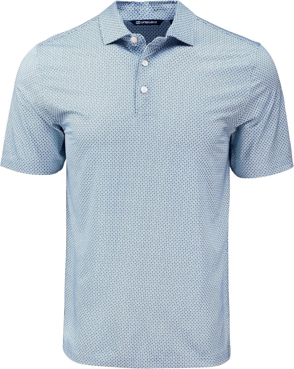 Polo reciclado hombre con estampado diamante