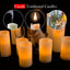 Velas LED sin llama 7x3" amarilla set 2 con control