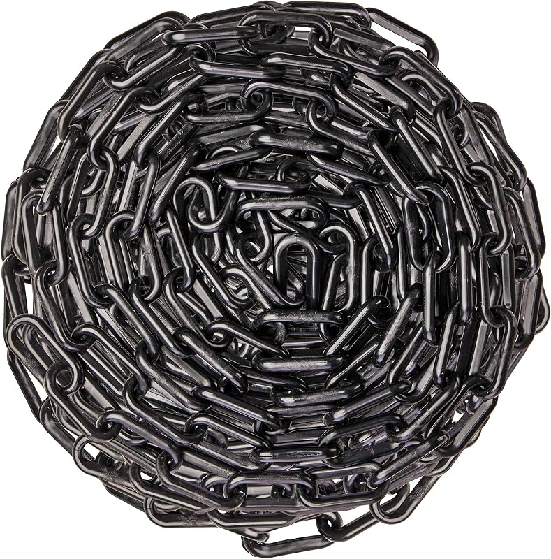 Cadena seguridad plástico negro 2" x500 ft resistente UV