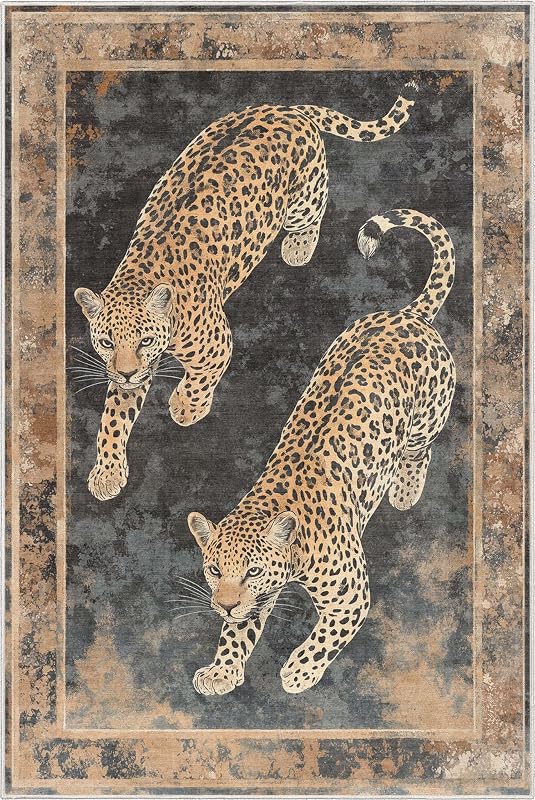 Alfombra área natural 5x7pulg dramática animales