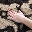 Alfombra área 5'3"x7'6" diseño floral marrón oscuro