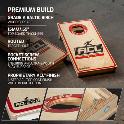 Tabla Cornhole ACL MINI 24x12pulg Abedul Grado A