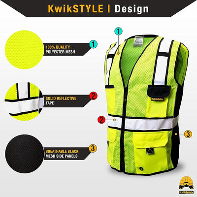 Chaleco seguridad ANSI OSHA clase 2 RoadBOSS