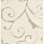 Alfombra afelpada 2'3"x7' diseño vides enrolladas crema