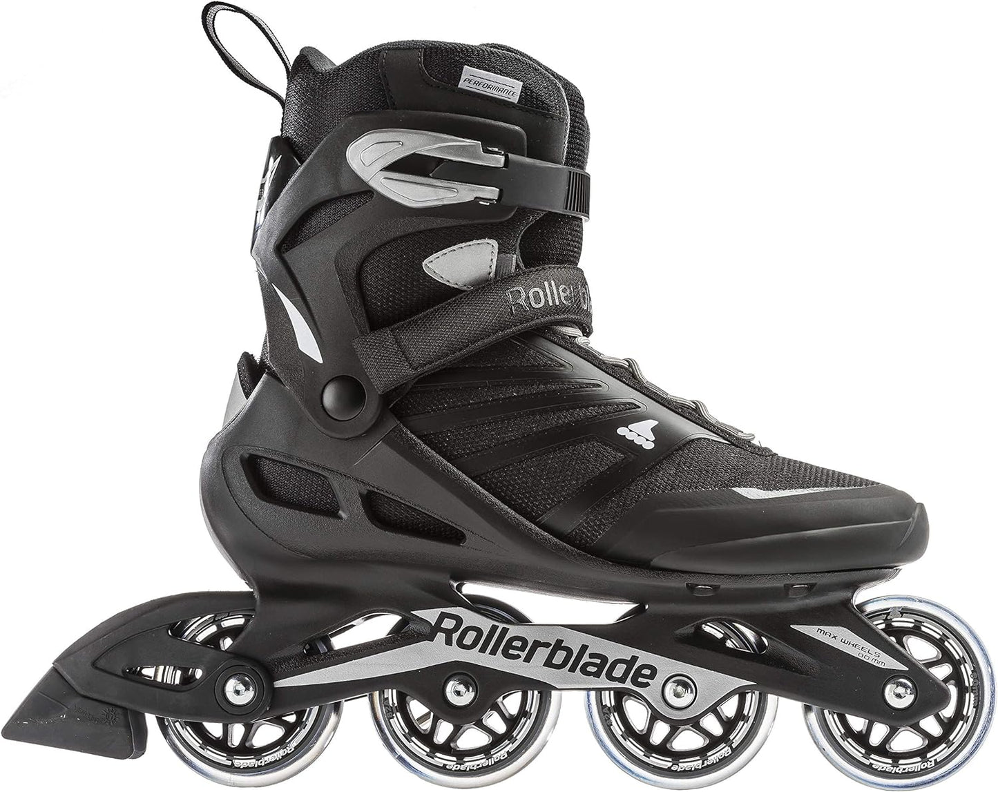 Patines en línea hombre adulto color negro plateado