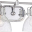 Lámpara pared baño 2 luces 200W cromada