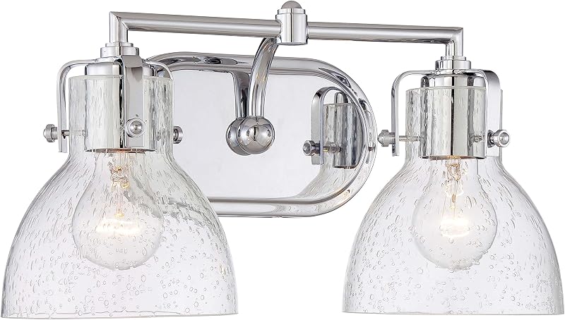 Lámpara pared baño 2 luces 200W cromada