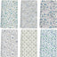 Paquete de 6 paños de cocina florales azules secado rápido suaves absorbentes decorativos