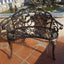 Banco jardín aluminio rosa para terraza balcón