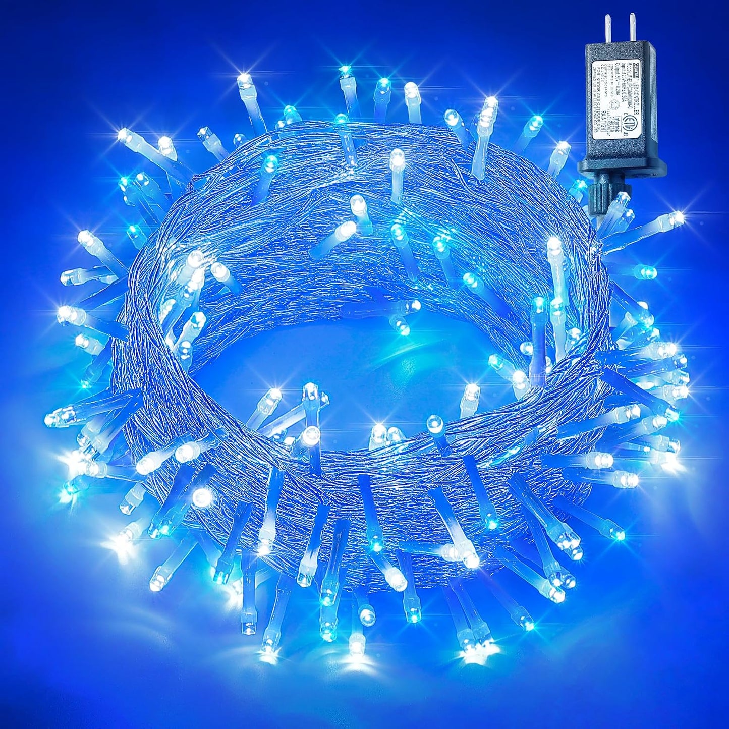 100 Luces LED Navidad 33ft 8 Modos Impermeables Exteriores