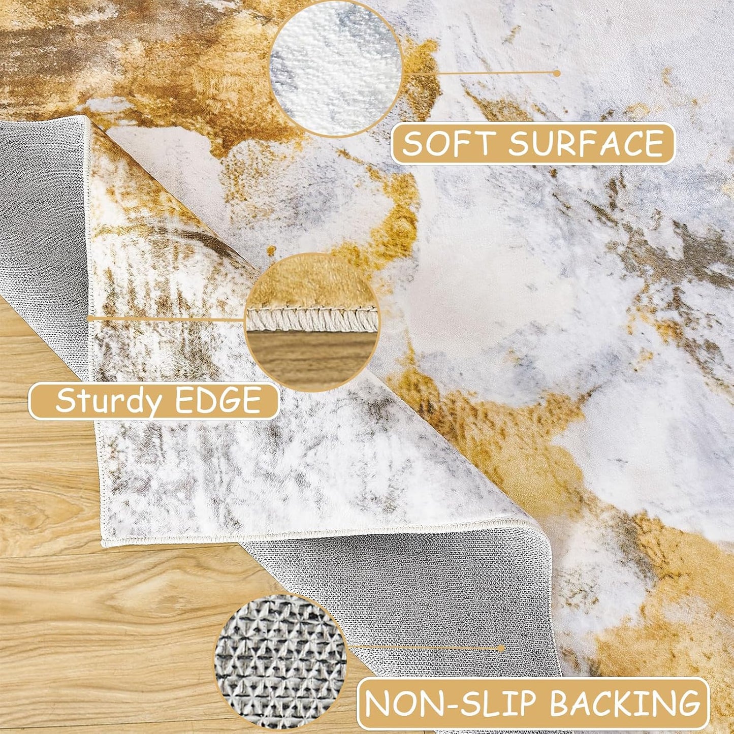 Alfombra pasillo cocina 2x6ft antiderrap pelo bajo