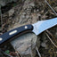 Cuchillo acero inox 7.1pulg hoja desolladora 3.3pulg mango negro