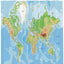 Cortina ducha mapa mundo 69x70pulg con ganchos