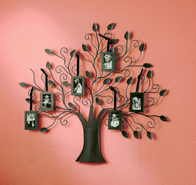 Marco para fotos diseño árbol genealógico metal