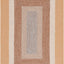 Alfombra lavable trenzada 3ft cuadrada marrón