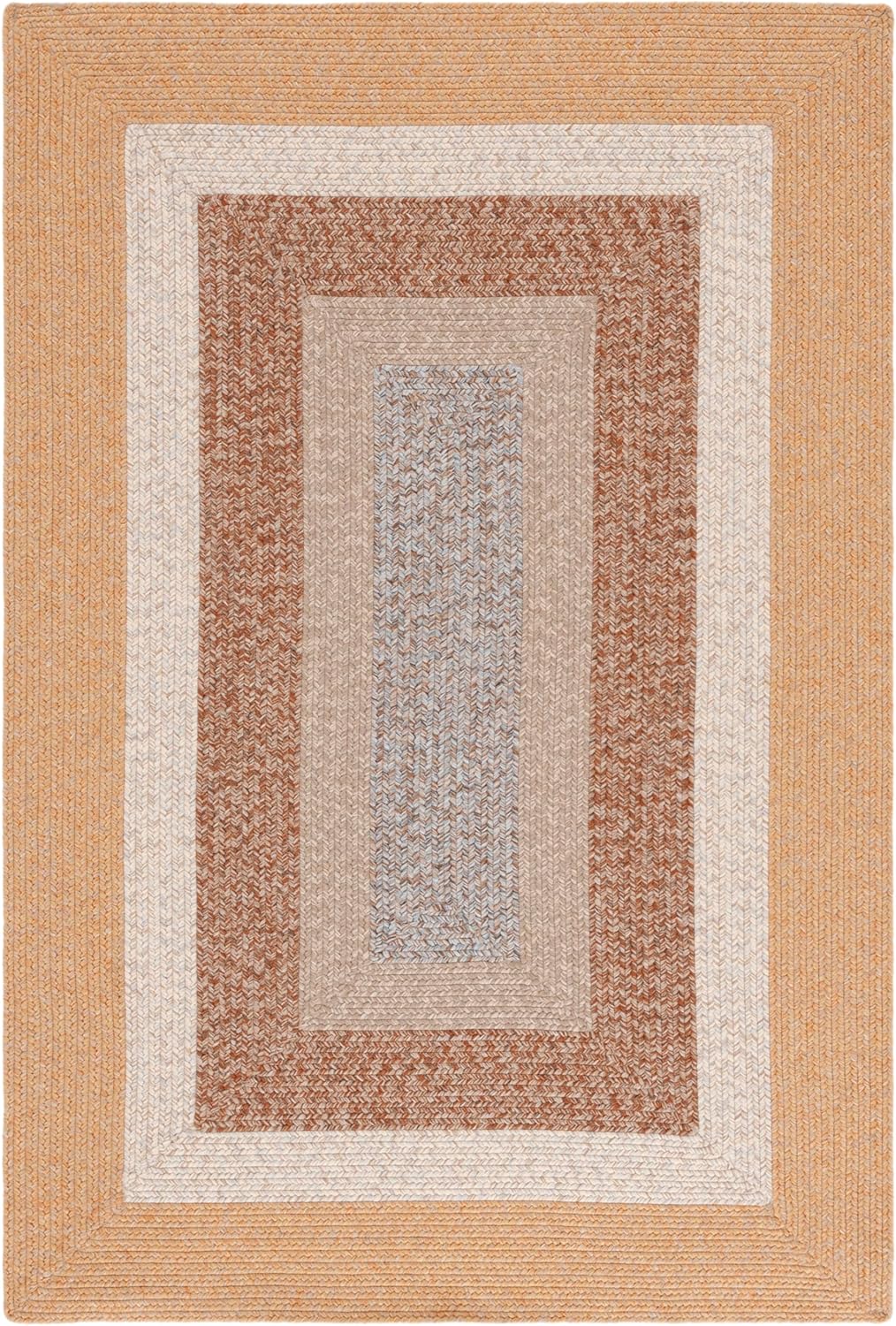Alfombra lavable trenzada 3ft cuadrada marrón