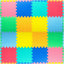 Tapete rompecabezas foam niños colores sólidos