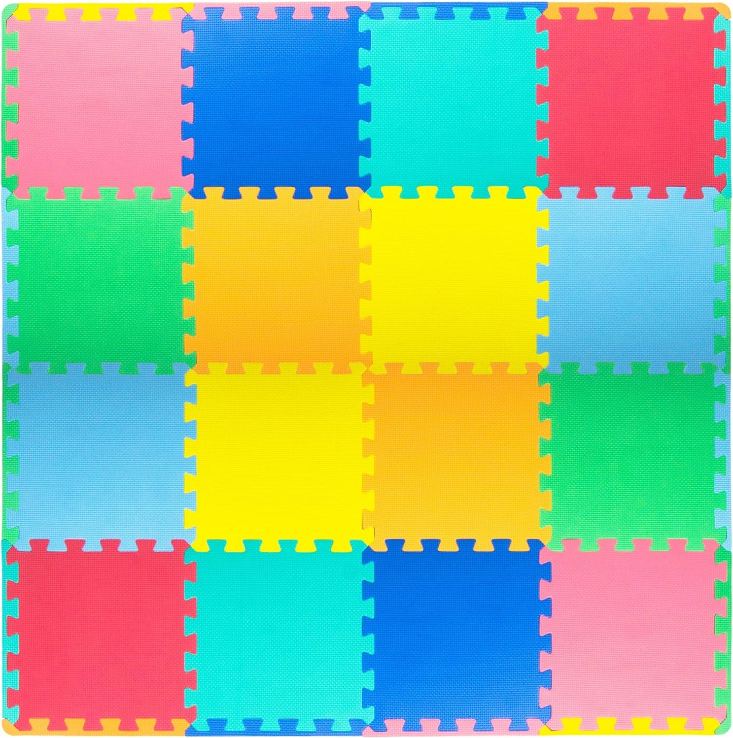 Tapete rompecabezas foam niños colores sólidos