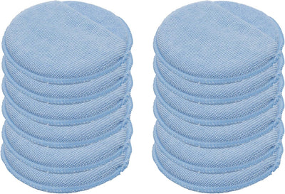 Aplicador cera microfibra azul con espuma bolsillo dedos 12 pzas
