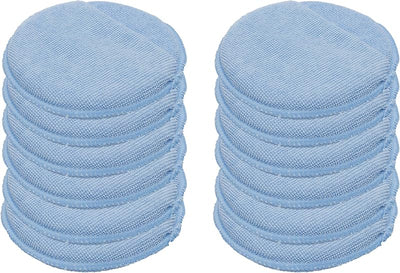 Aplicador cera microfibra azul con espuma bolsillo dedos 12 pzas