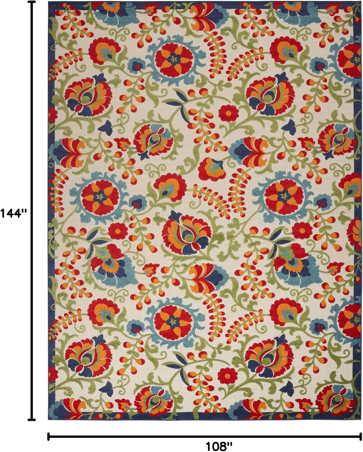 Tapete 9x12pies multicolor interior exterior fácil limpieza