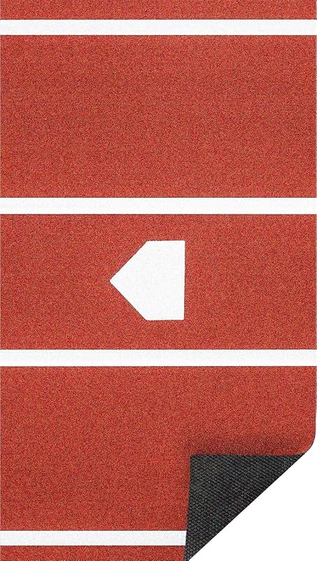 Alfombrilla bateo 12x6ft goma antiderrap con home plate